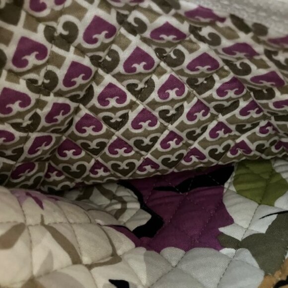 Vera Bradley Purple and Avocado Green Floral Bag - Picture 5 of 7